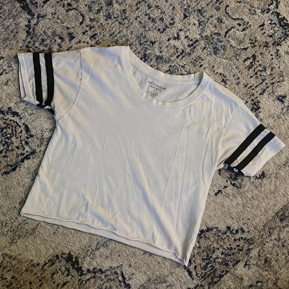 Southern Spirit White Crop Top